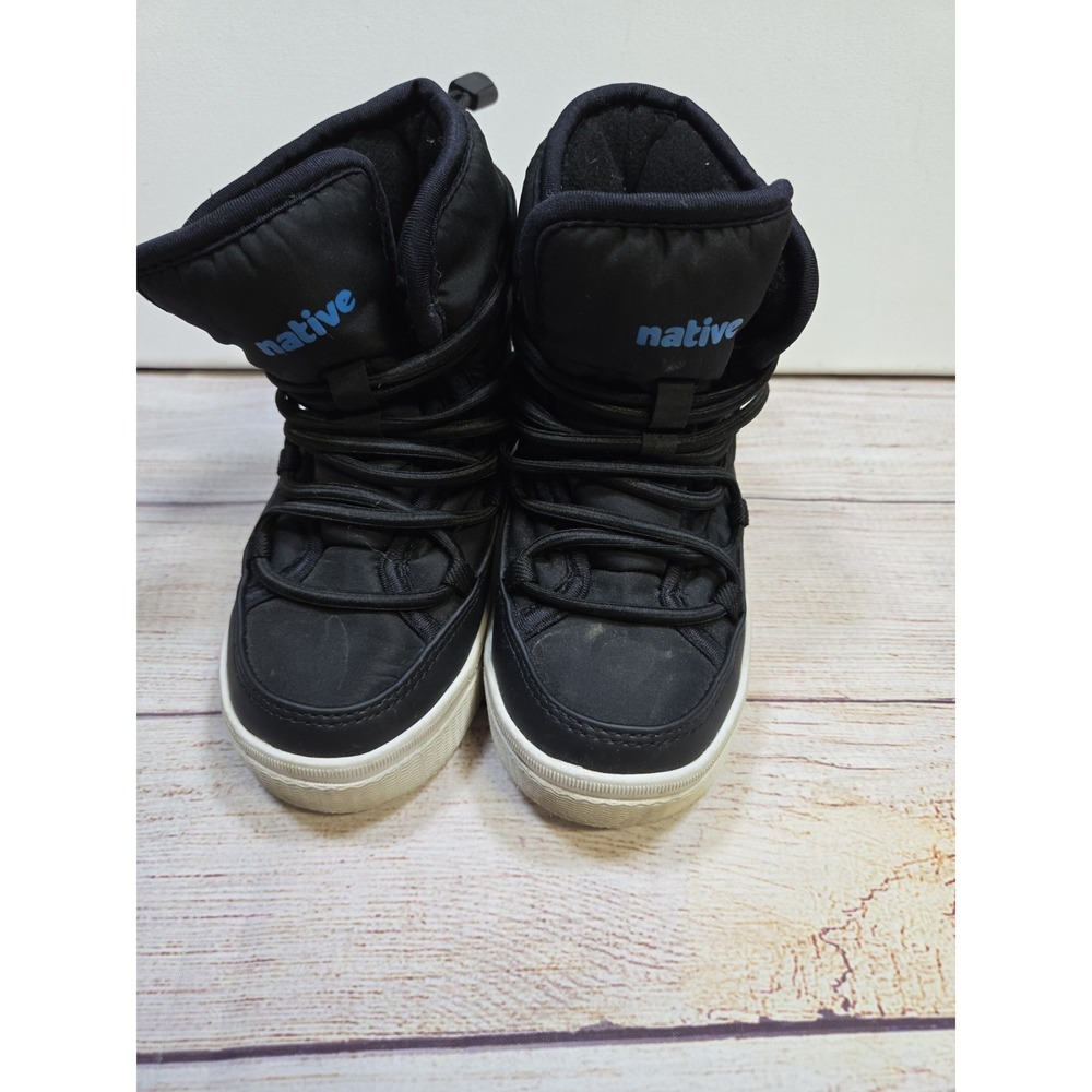 Native Chamonix Boots Toddler Boys‎ Size C9  Black Fleece Lined Winter Snow Warm